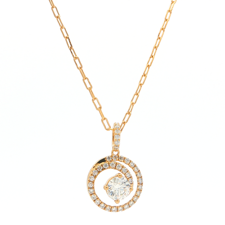 Halo Solitaire Pendant