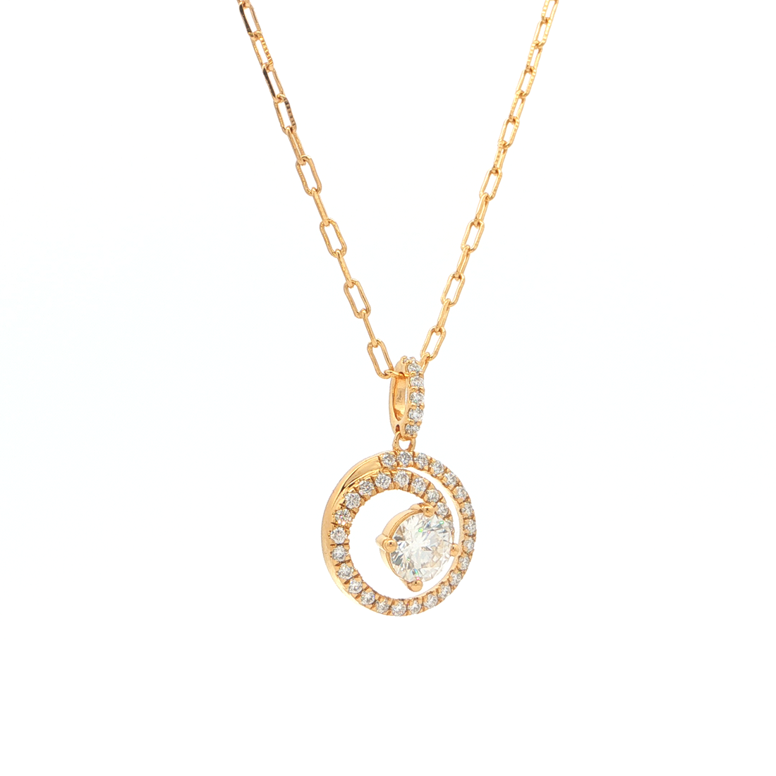 Halo Solitaire Pendant