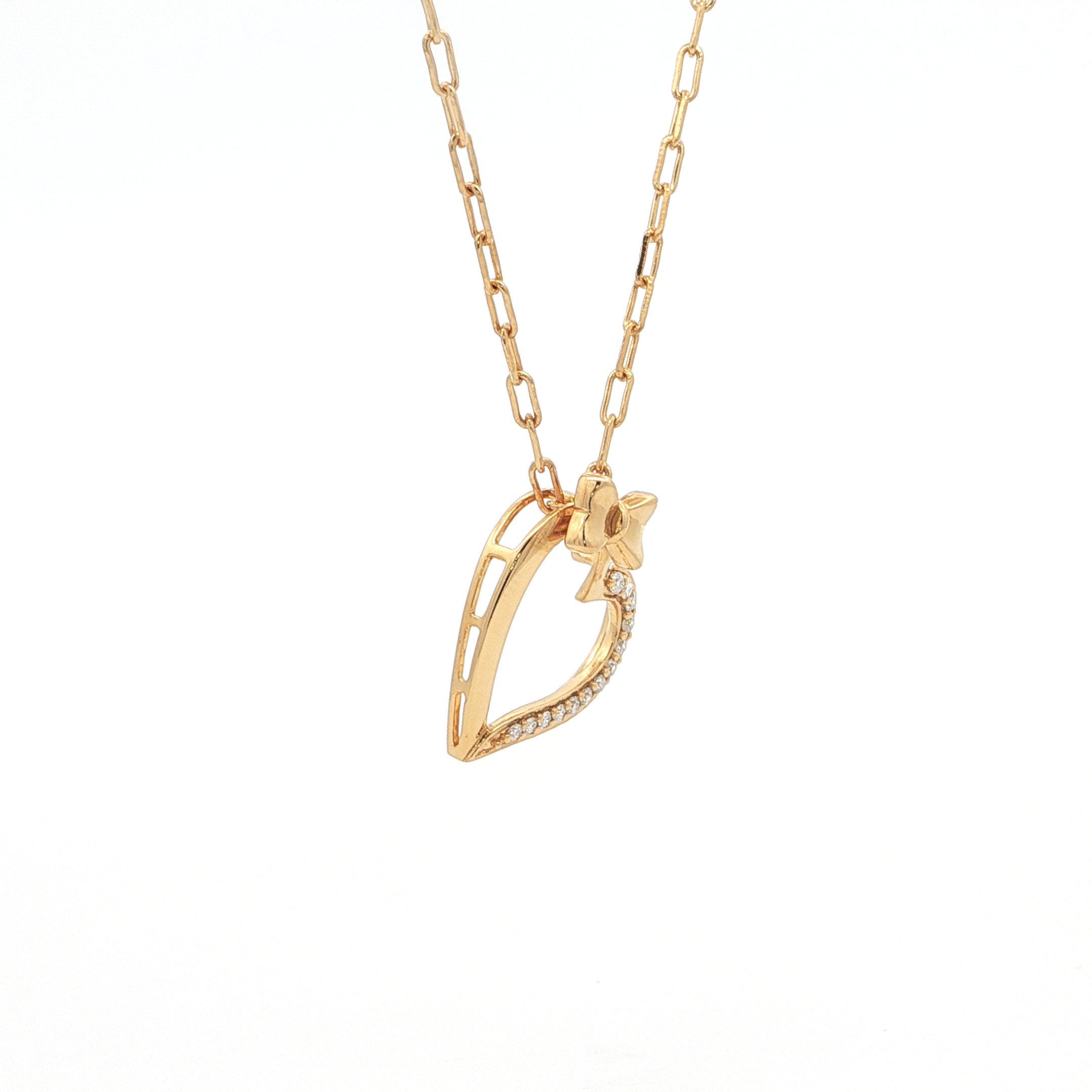 Bow Heart Monzonite Pendant