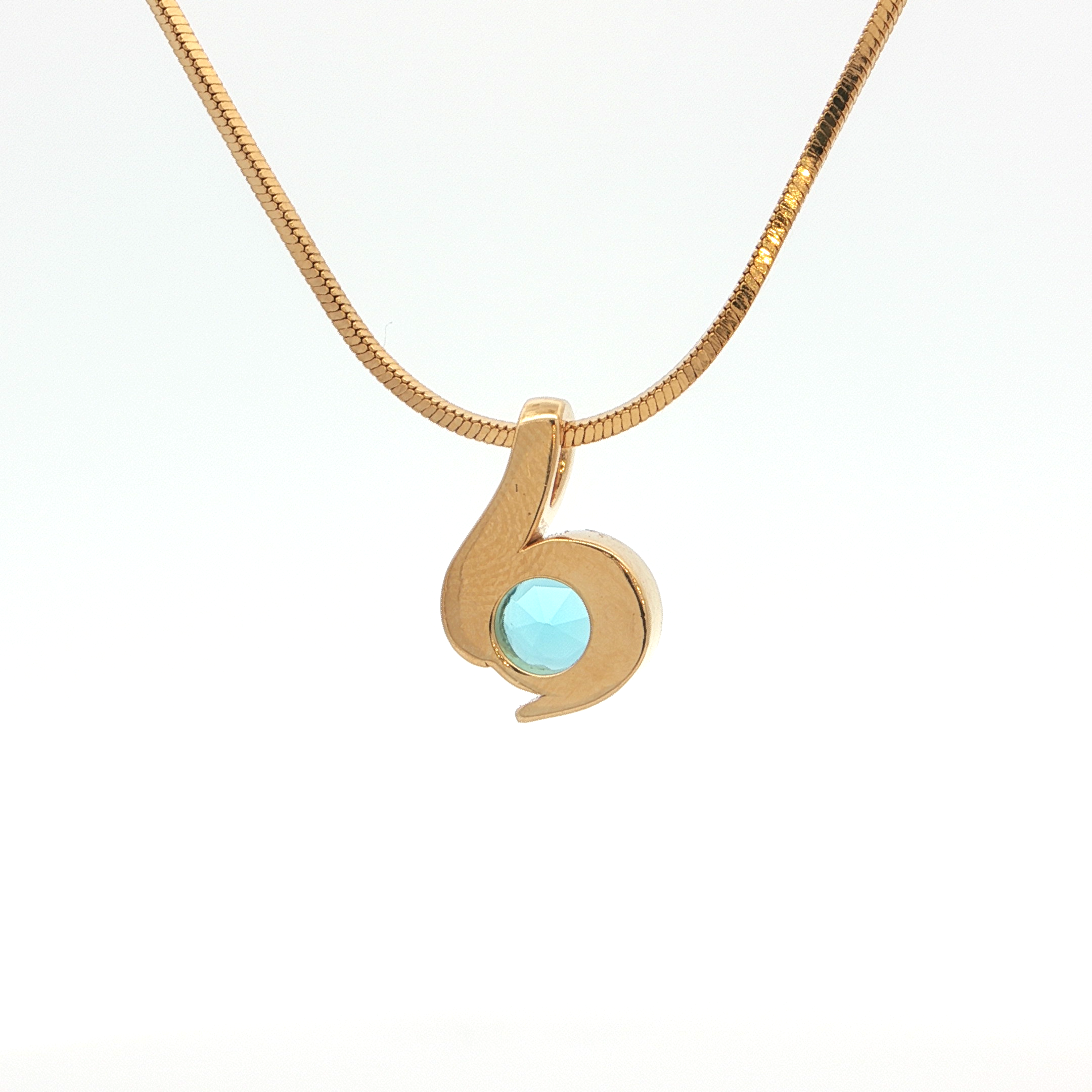 Aquamarine Solitaire Pendant