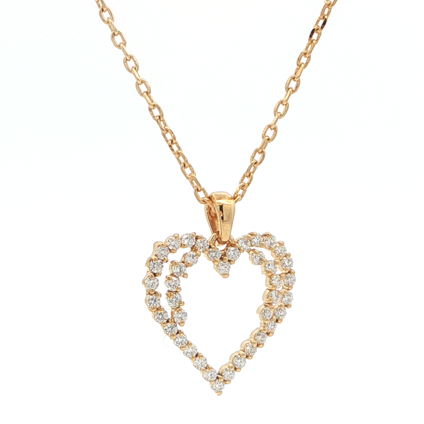 Sparkling Heart Solitaire Pendant