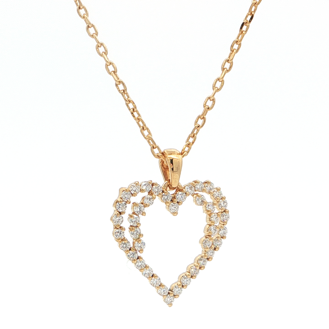 Sparkling Heart Solitaire Pendant