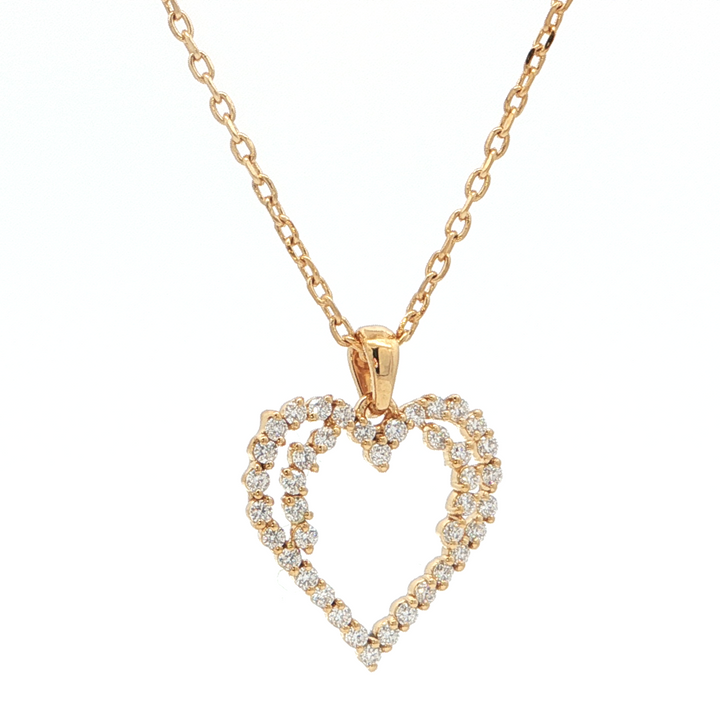 Sparkling Heart Solitaire Pendant