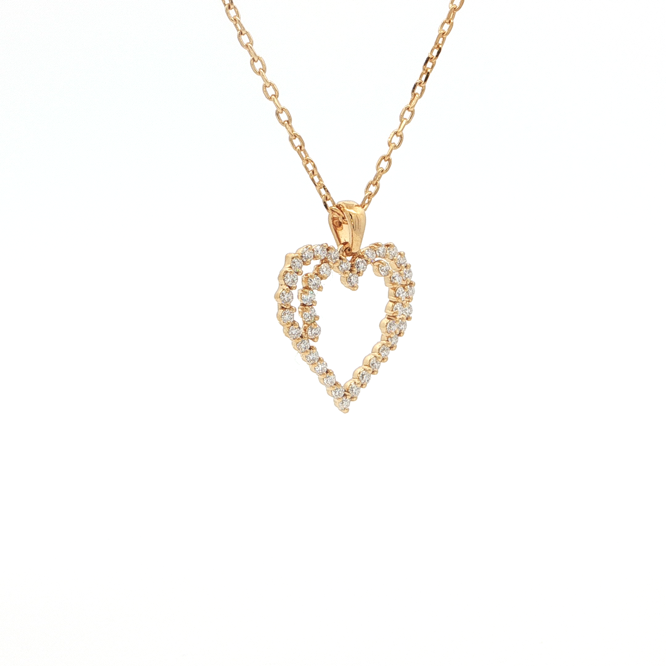 Sparkling Heart Solitaire Pendant