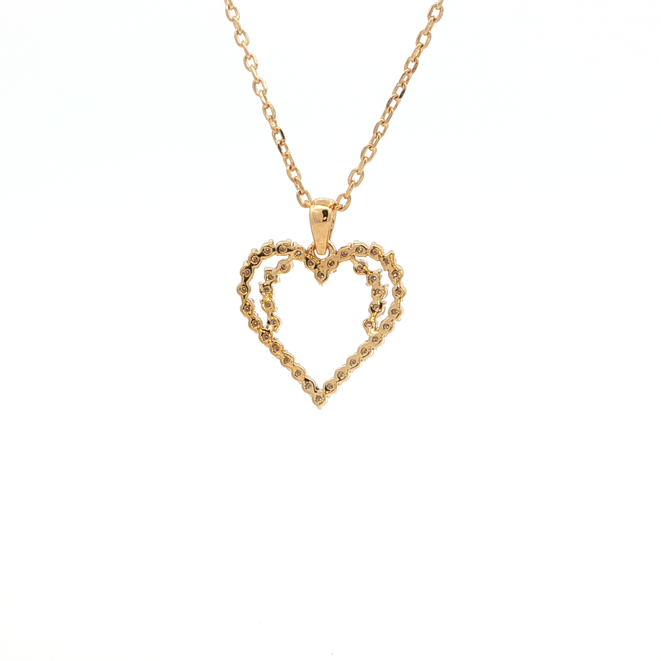 Sparkling Heart Solitaire Pendant