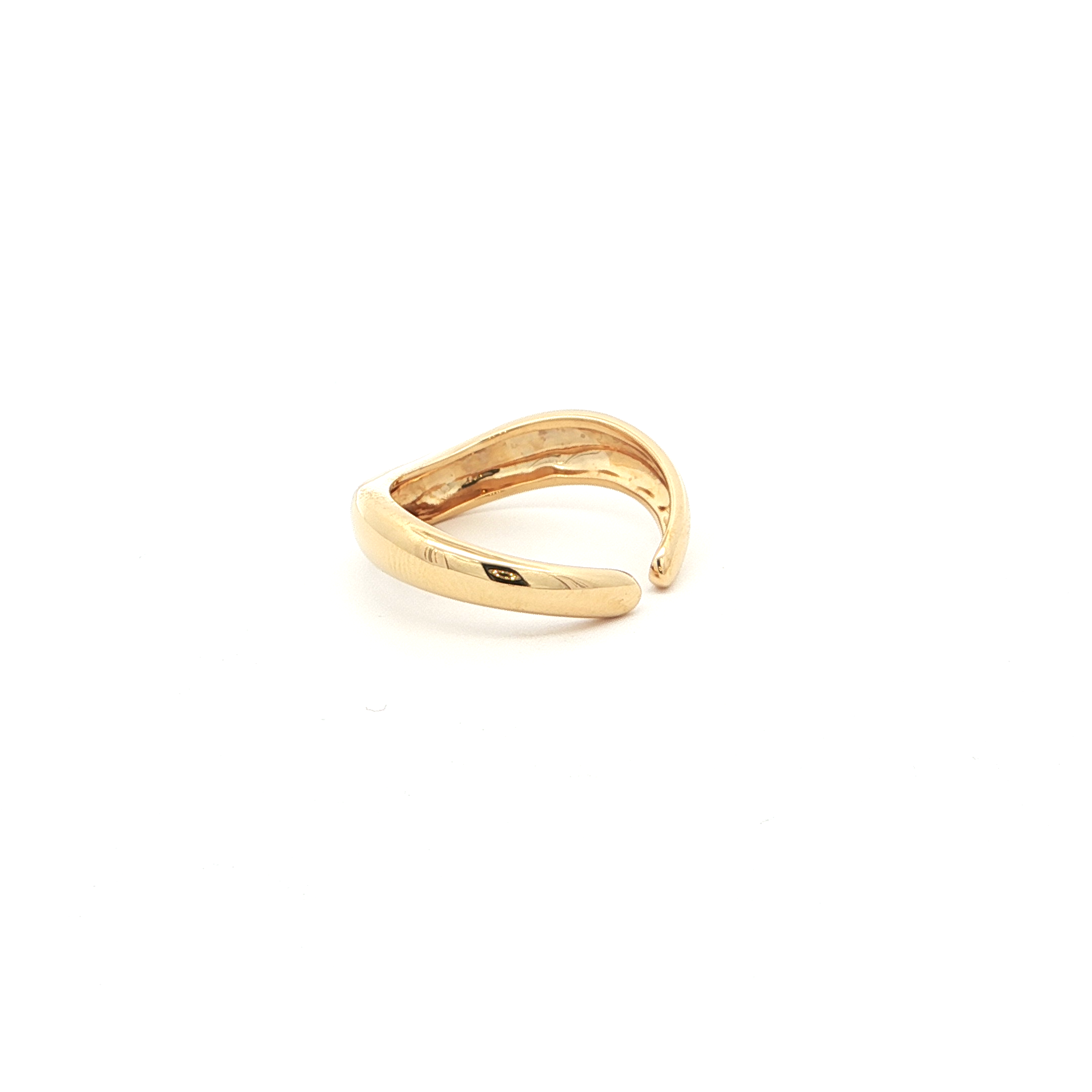 V-Shape Statement Gold Plated Ring
