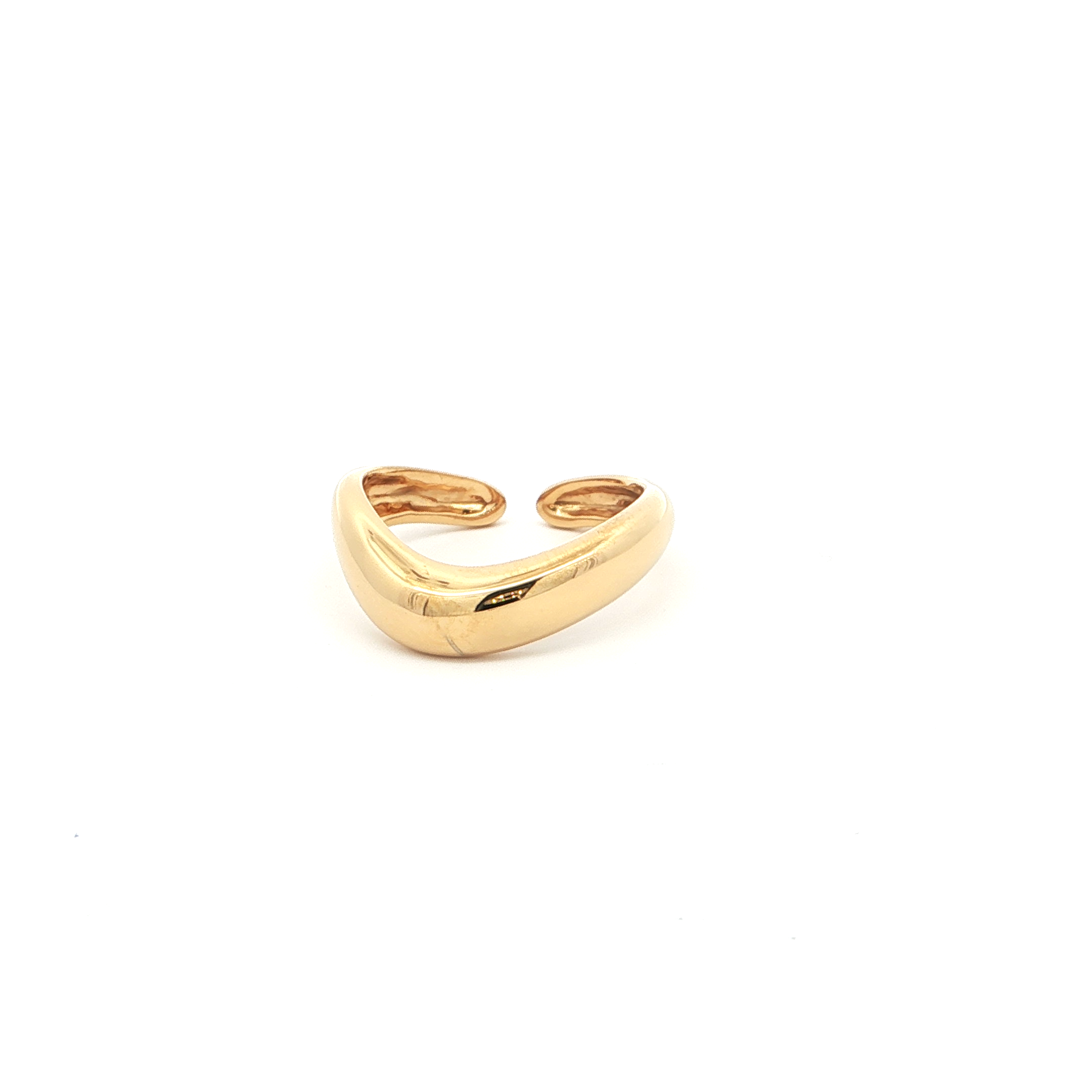 V-Shape Statement Gold Plated Ring