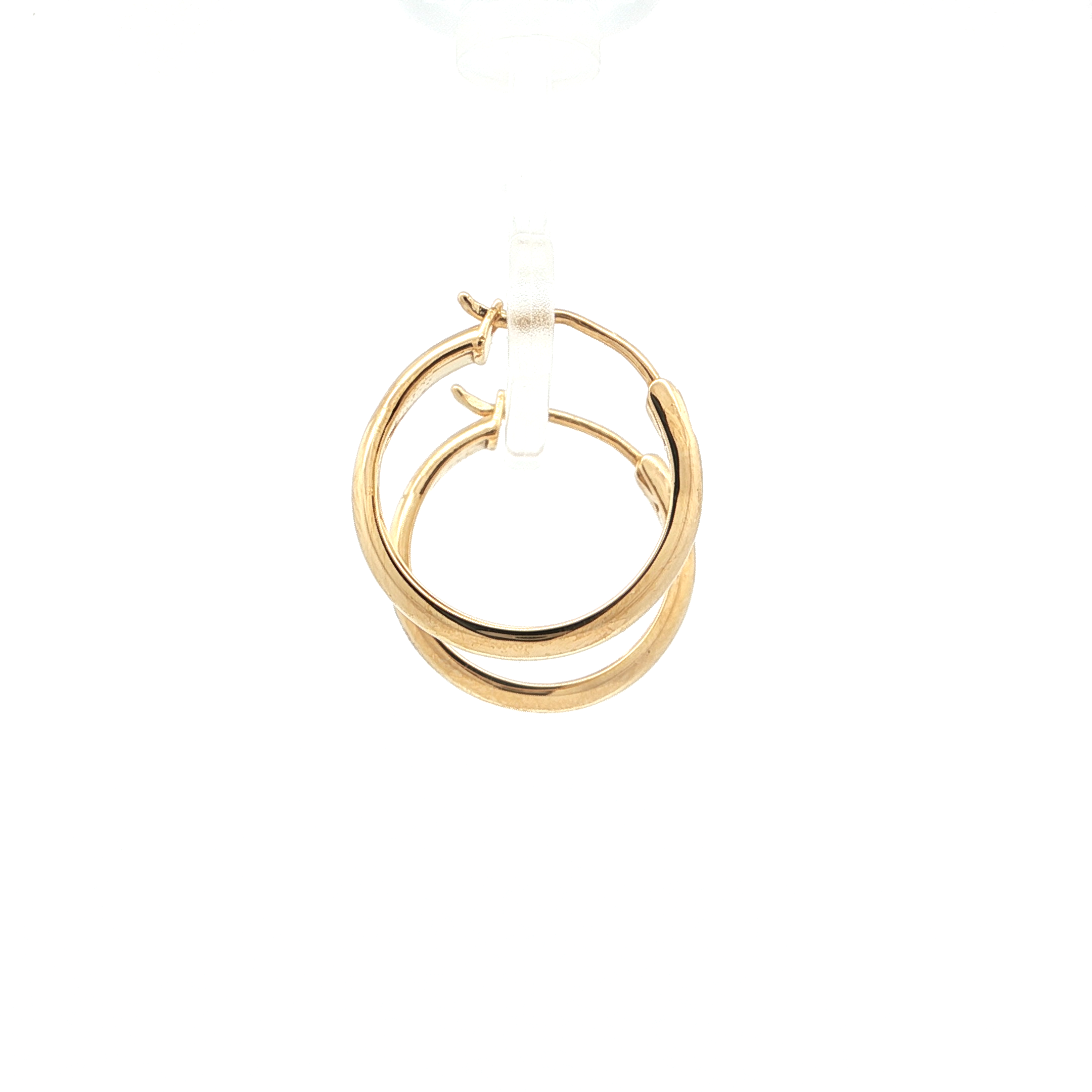 Crossover Gold Hoop Earrings