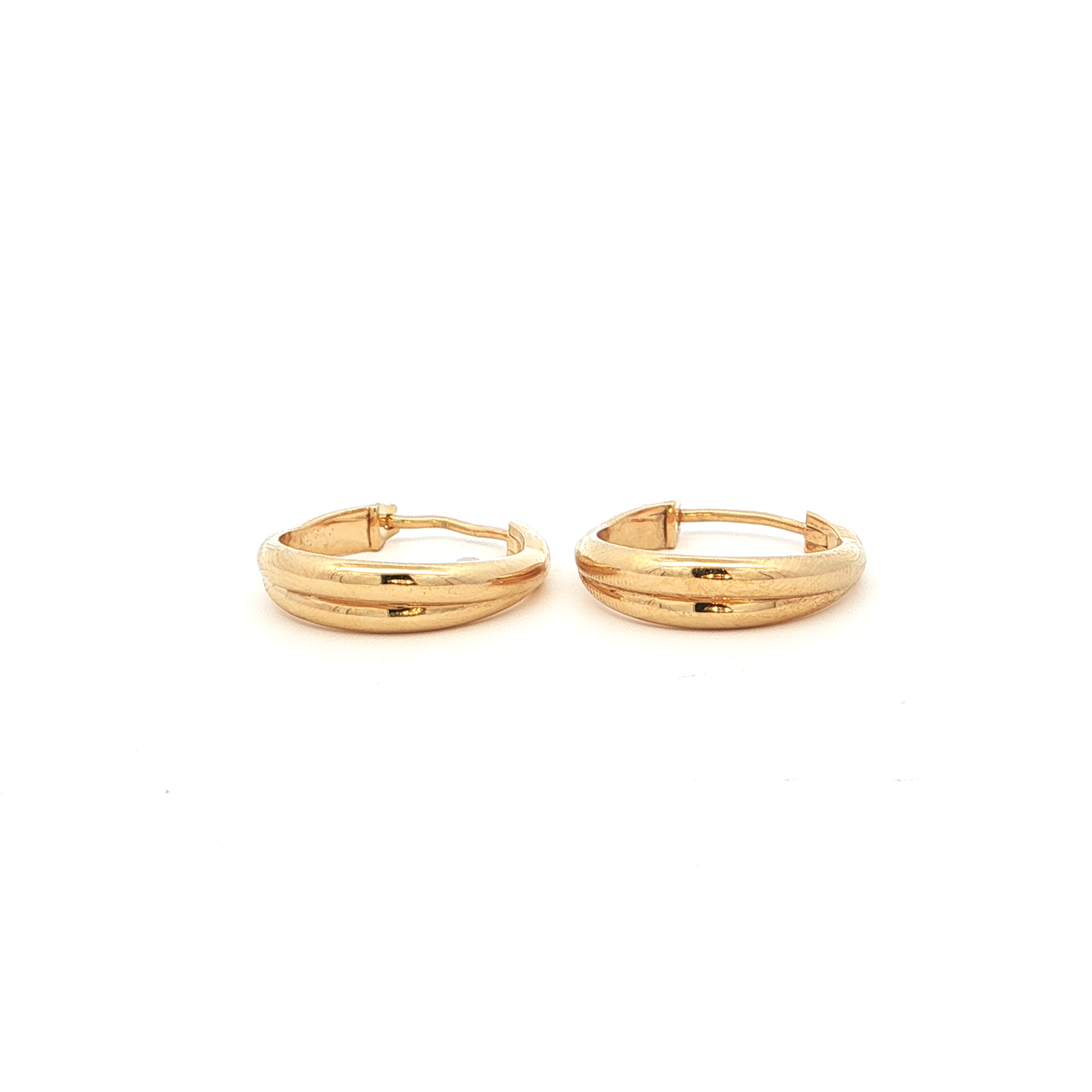 Crossover Gold Hoop Earrings