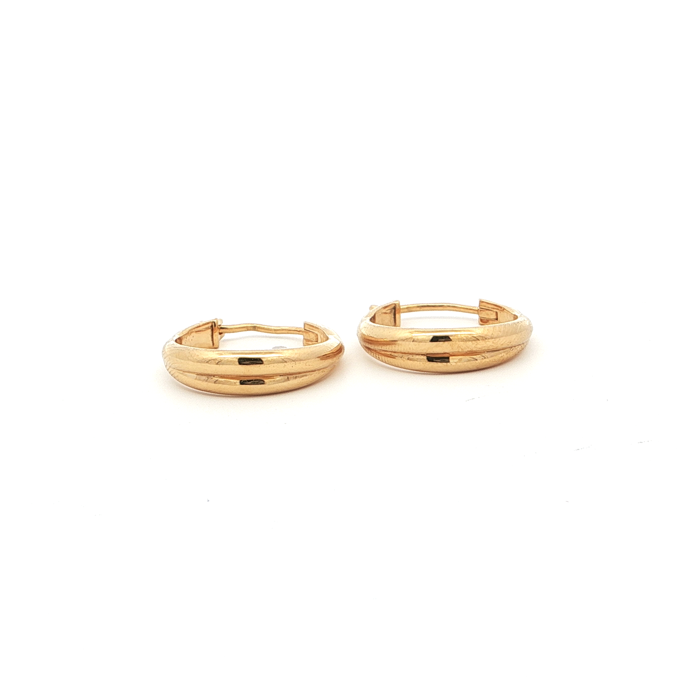 Crossover Gold Hoop Earrings