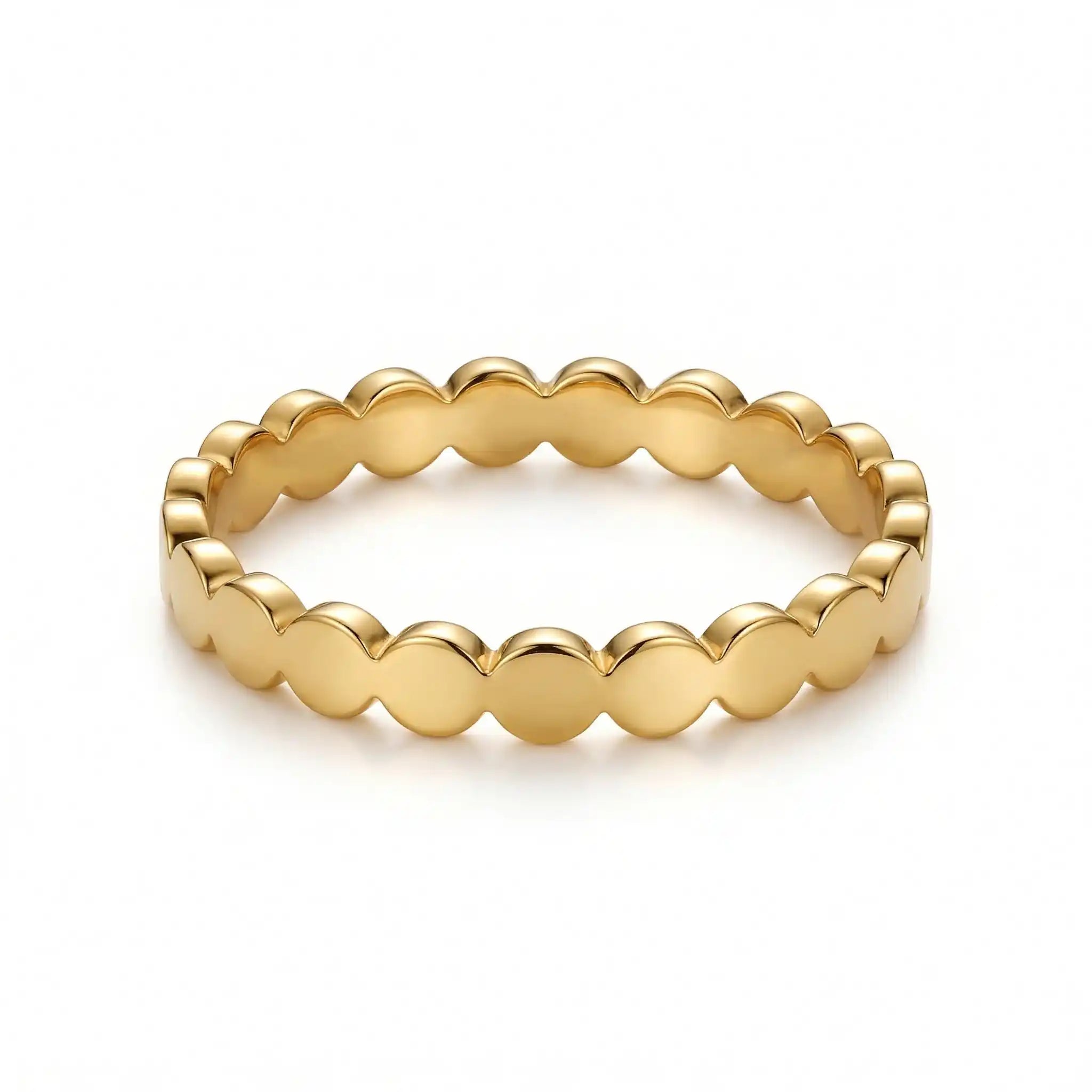 Gold-Plated Scallop Band