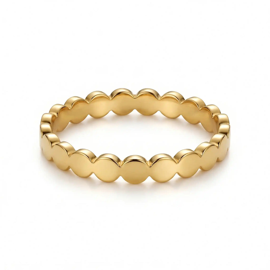 Gold-Plated Scallop Band