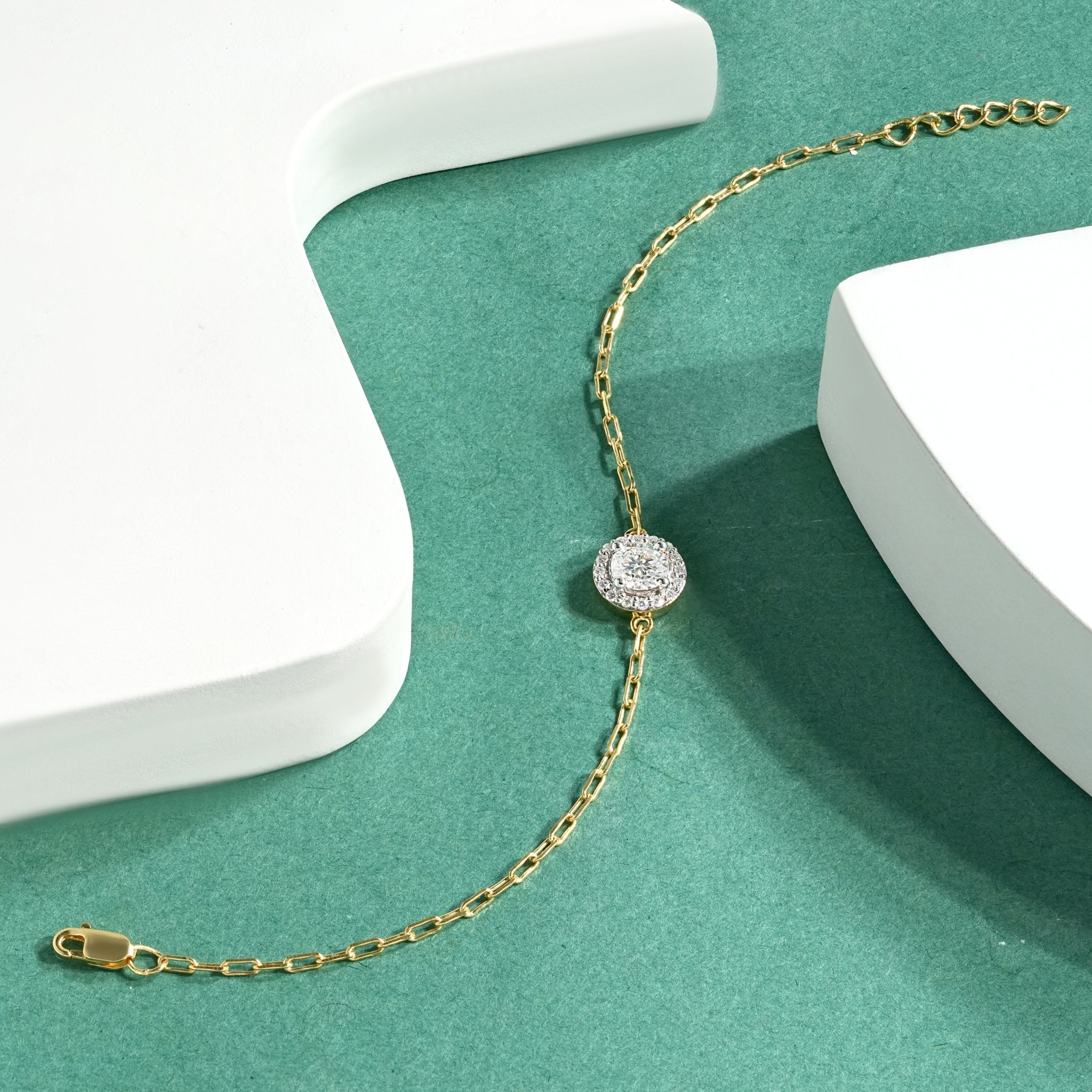 Solitaire Diamond Charm Bracelet