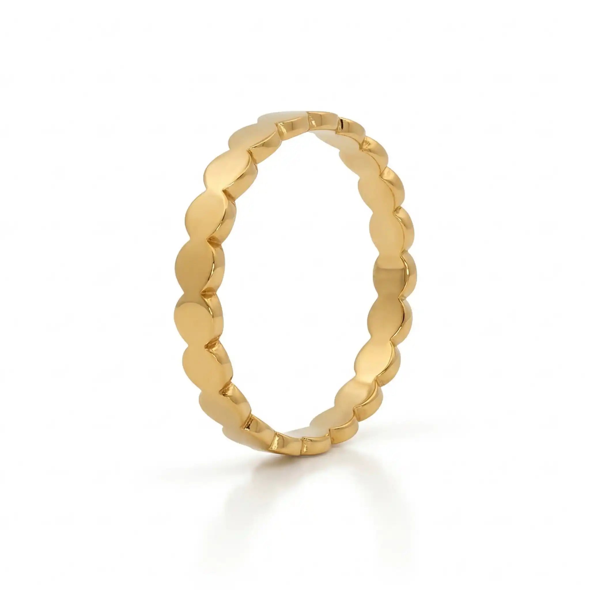 Gold-Plated Scallop Band
