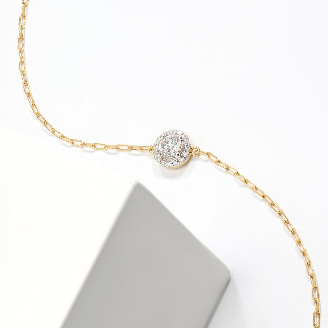 Solitaire Diamond Charm Bracelet