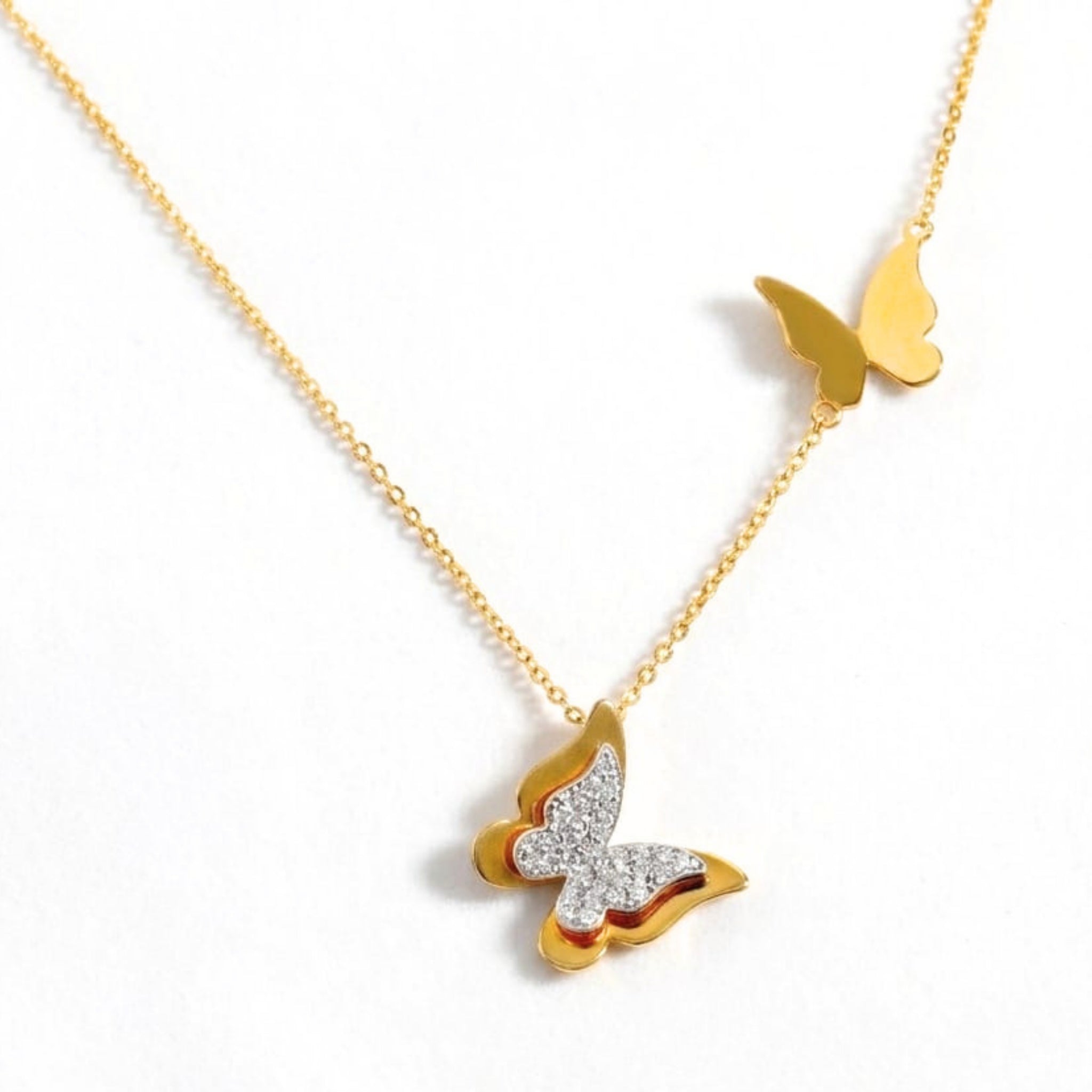 Duo Butterfly Necklace