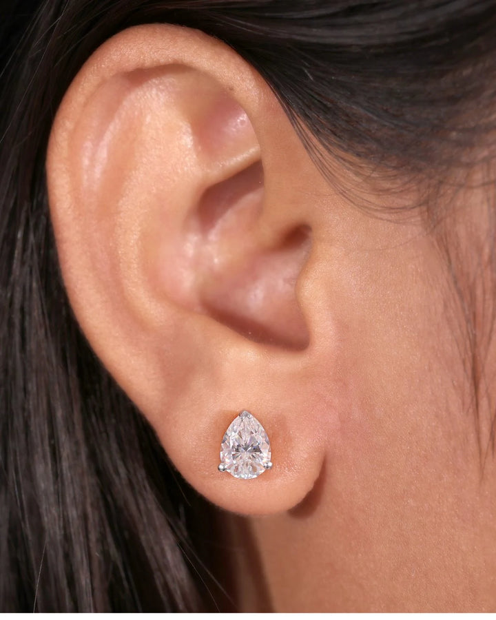 Pearl Teardrop Studs | Gold Vermeil