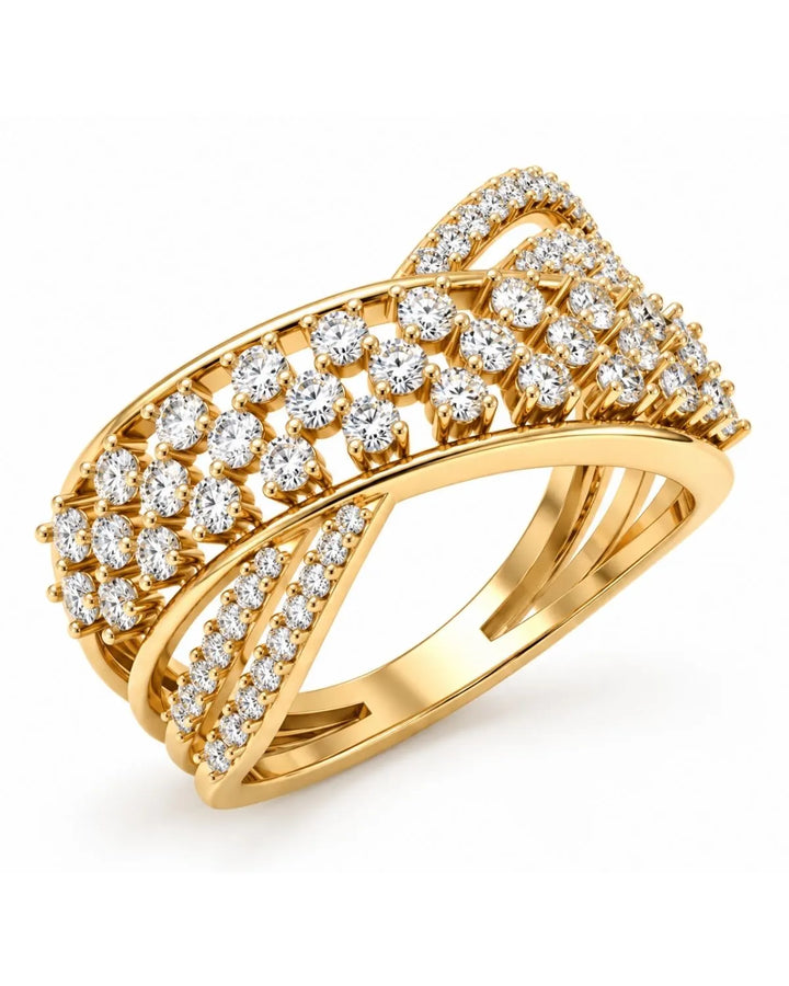 Overlap Diamond Band | Gold Vermeil
