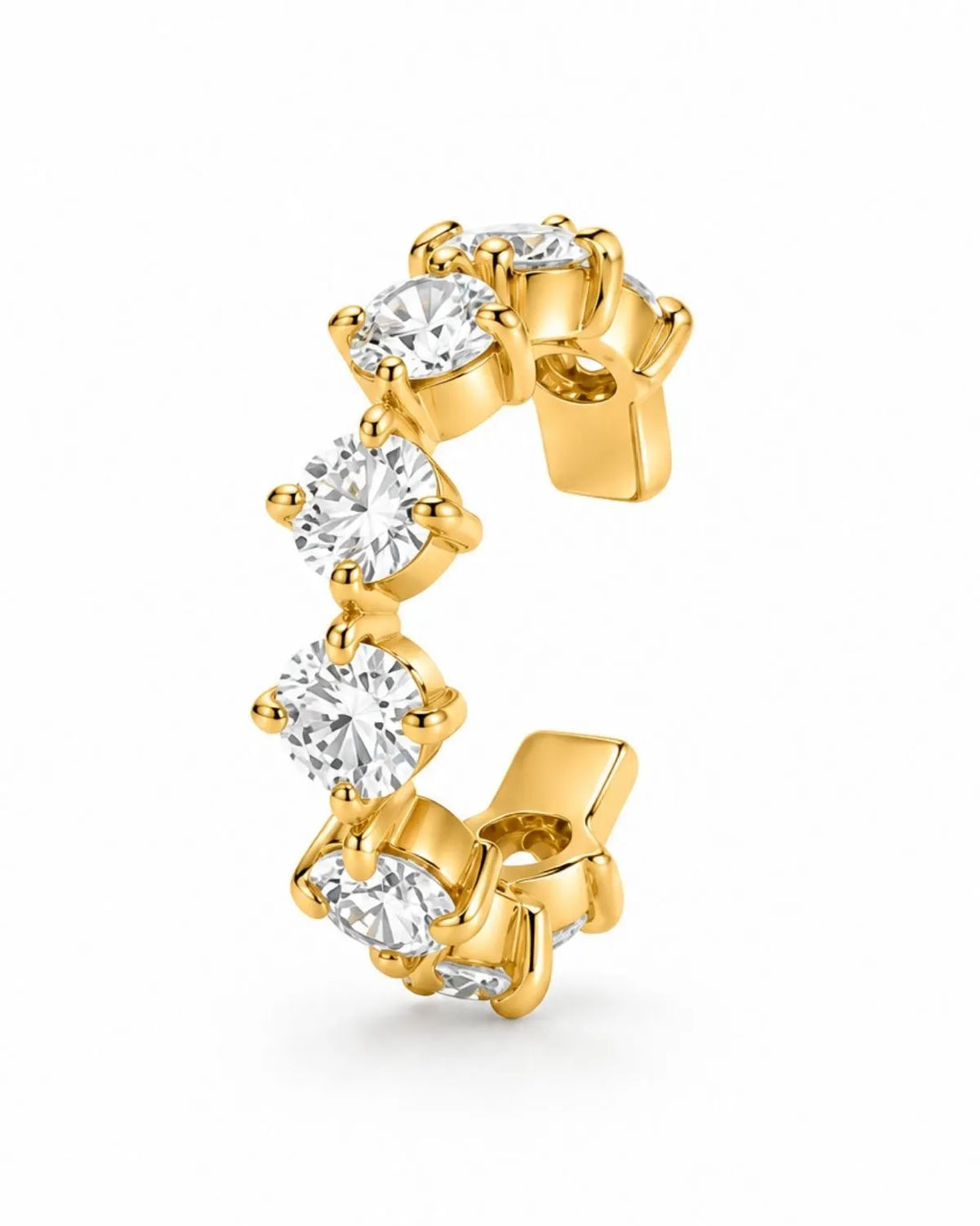 Ovia Moissanite Ear Cuff | Gold Vermeil