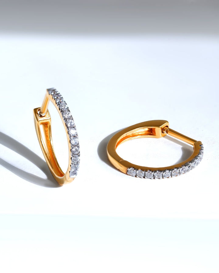 Moissanite Diamond Hoops | Gold vermeil