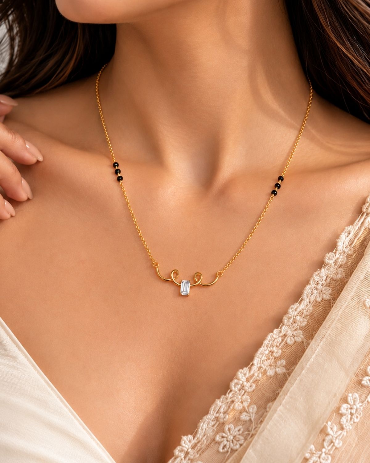 Arohi Solitaire Moissanite Diamond | Gold Vermeil