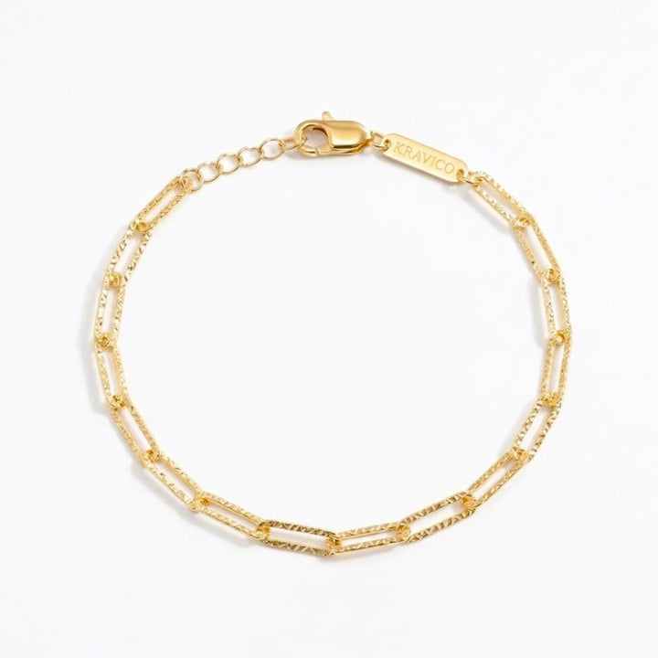 Gold Paperclip Chain Bracelet