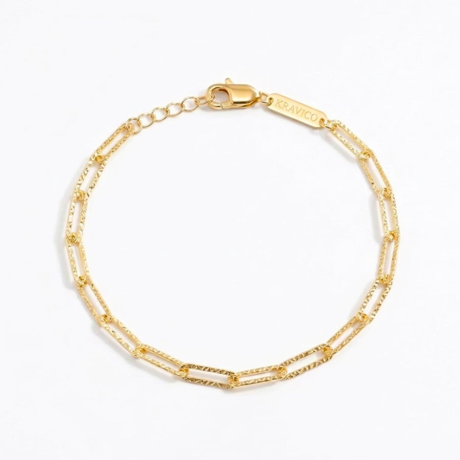 Gold Paperclip Chain Bracelet