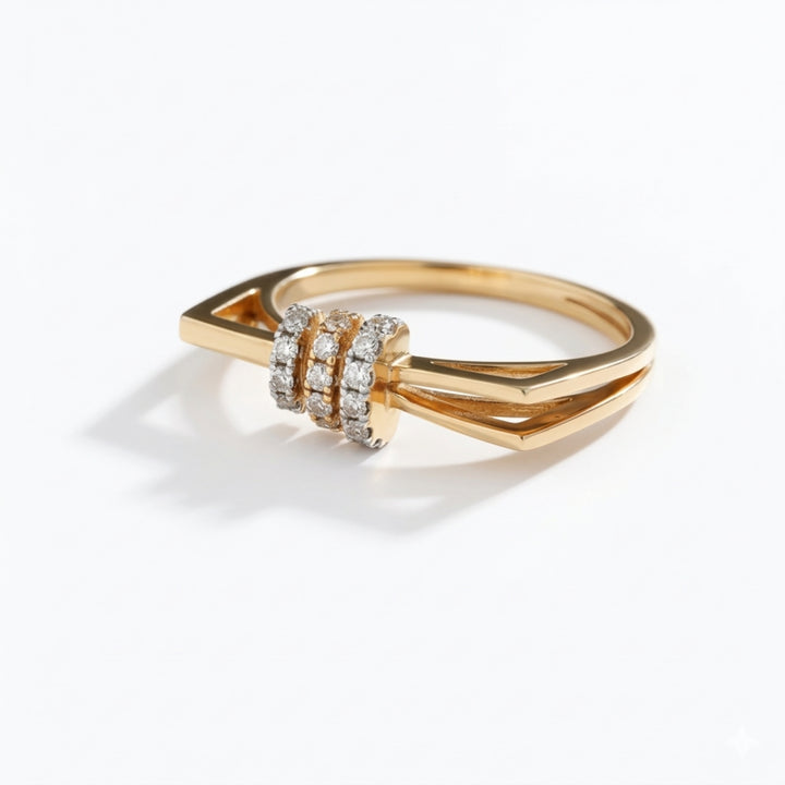 Arelina Monzonite Vermeil ring