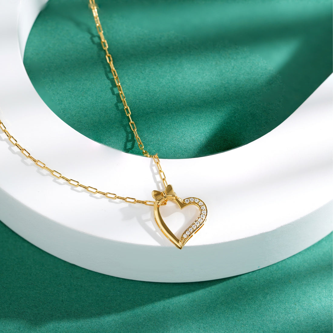 Bow Heart Monzonite Pendant
