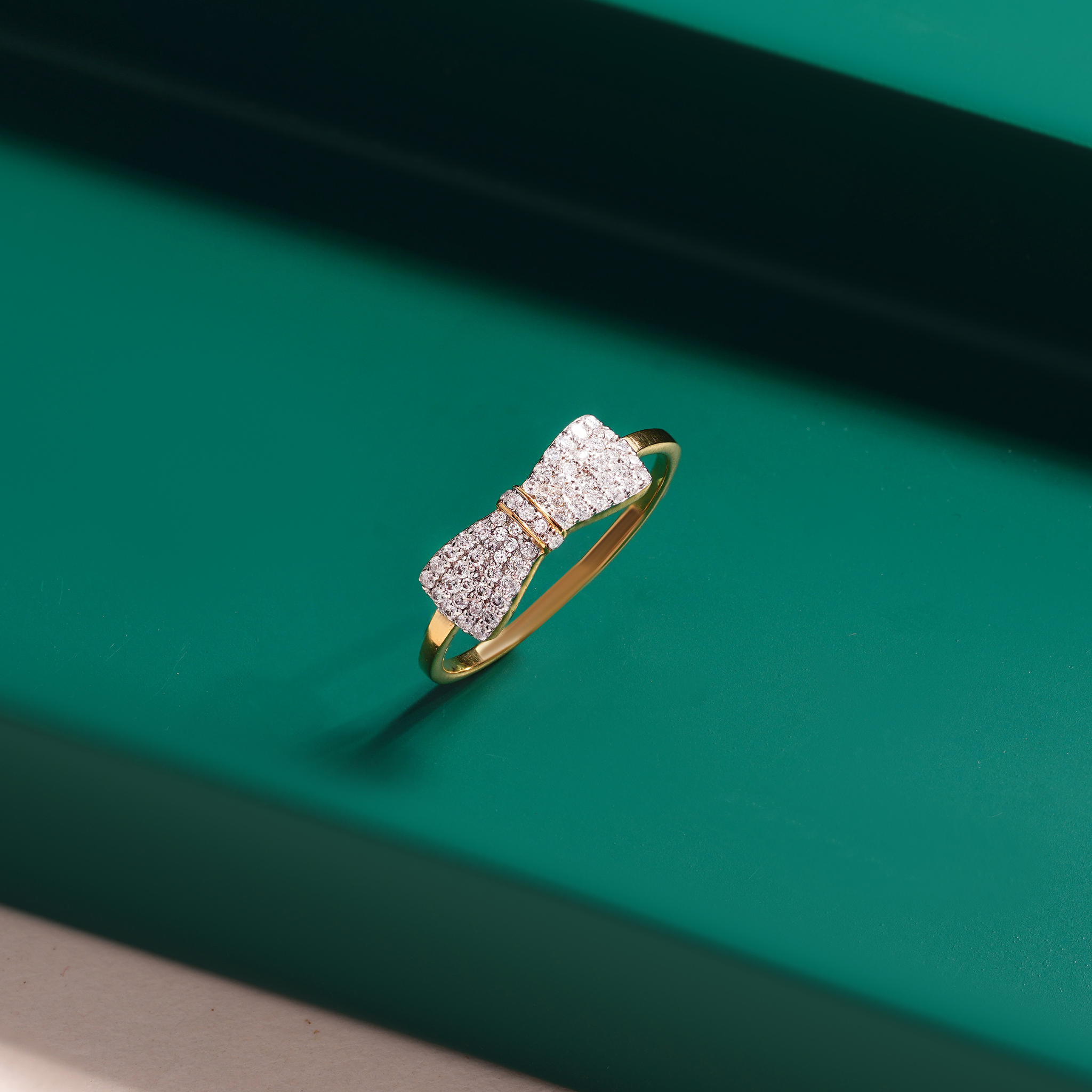 Bow Ring with Monzonite Diamond