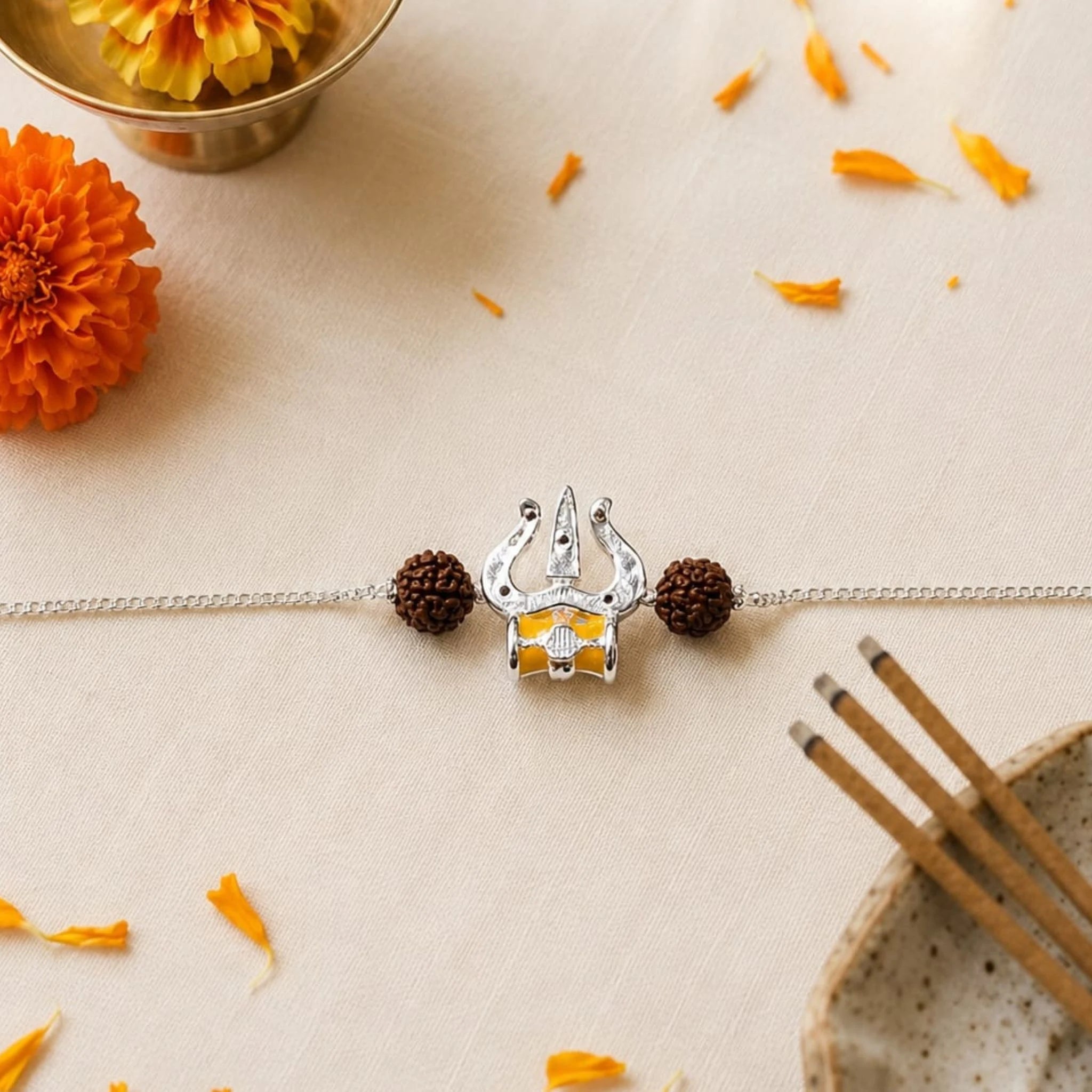 Trishakti 925 Silver Rakhi