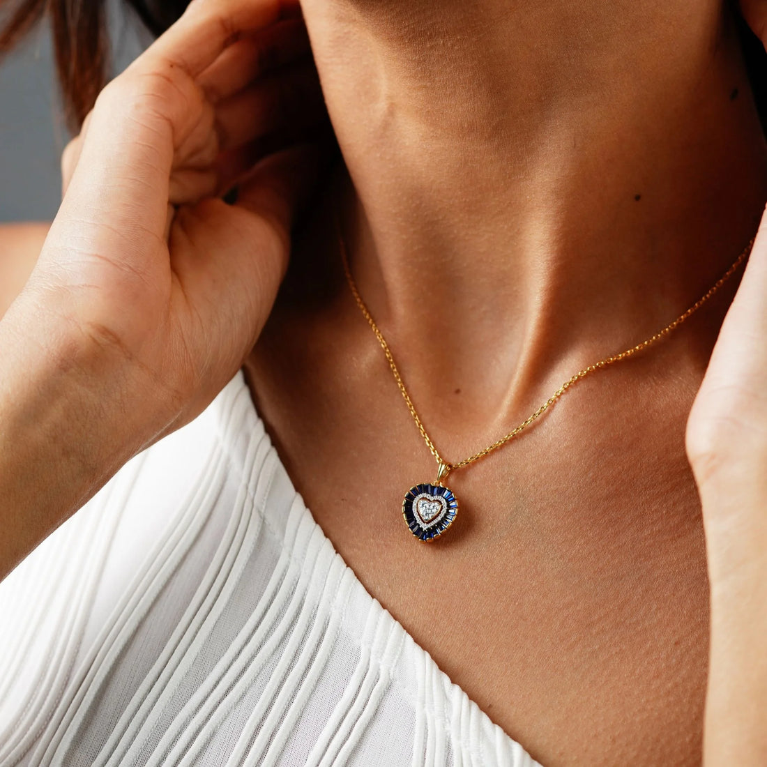 Aura Midnight Heart Pendant