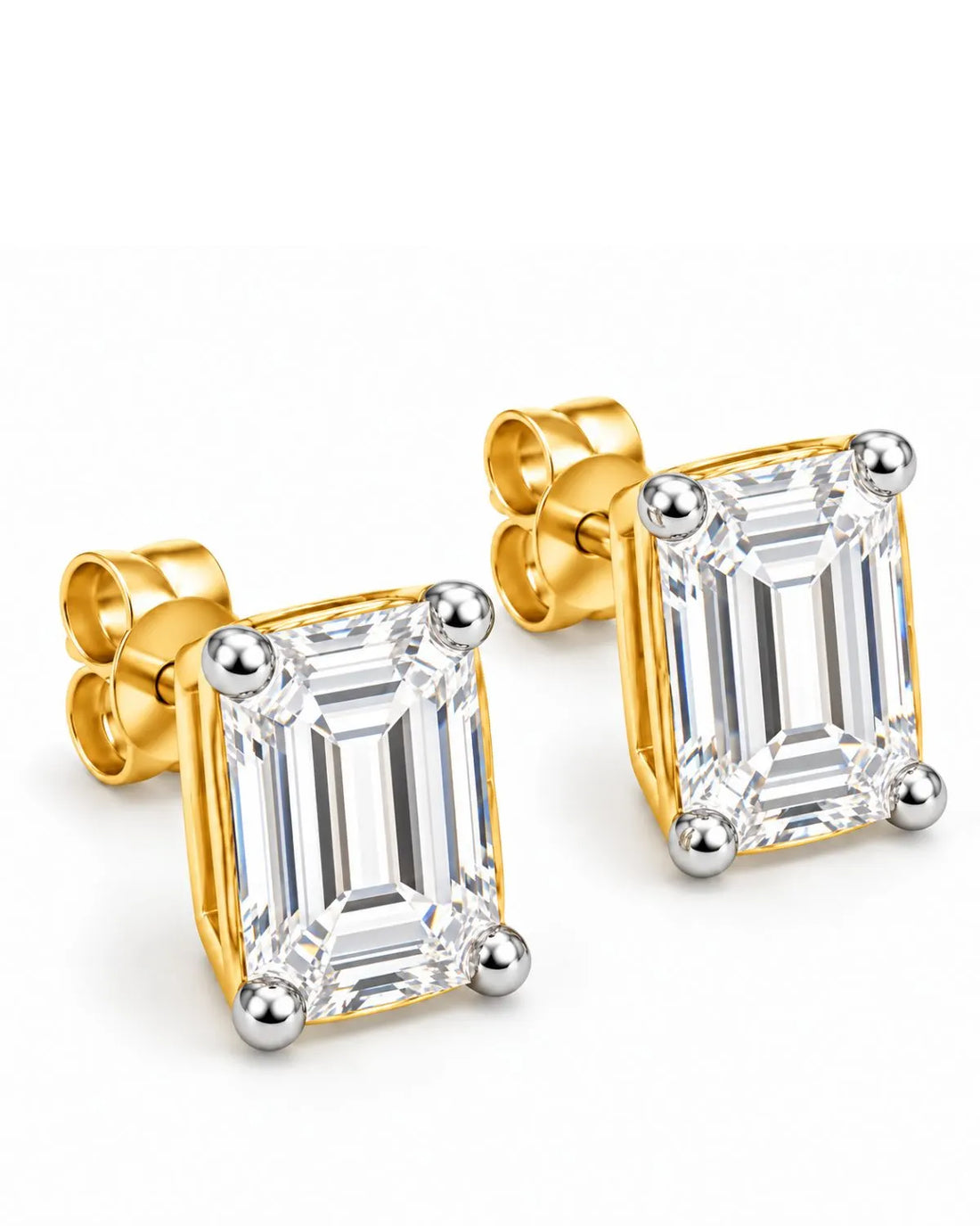 Emerald Luxe Studs | Gold Vermeil
