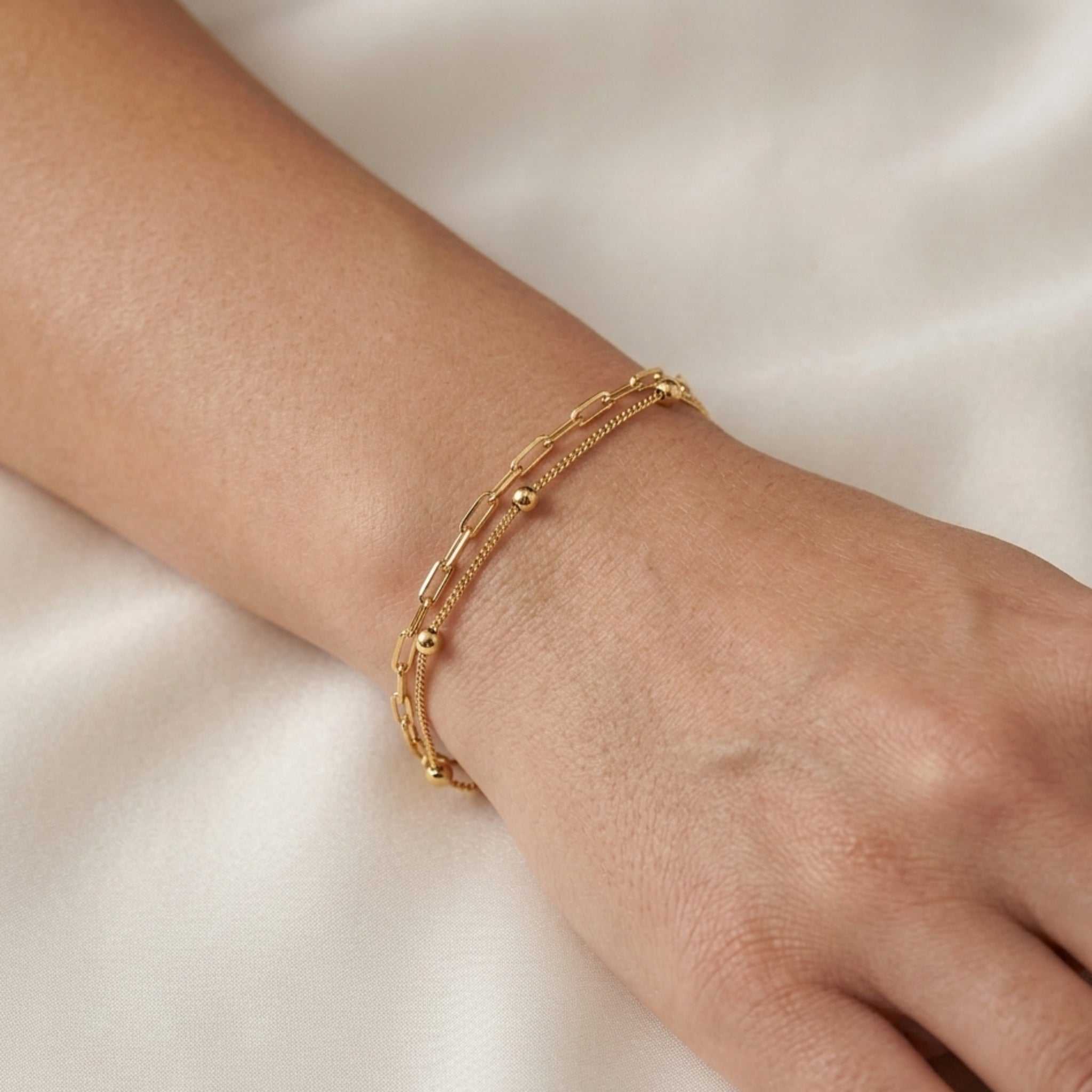 Bead Paperclip Bracelet