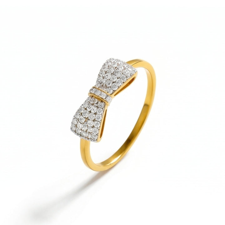 Bow Ring with Monzonite Diamond