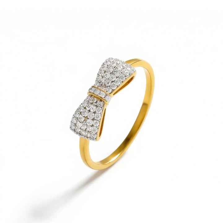 Bow Ring with Monzonite Diamond