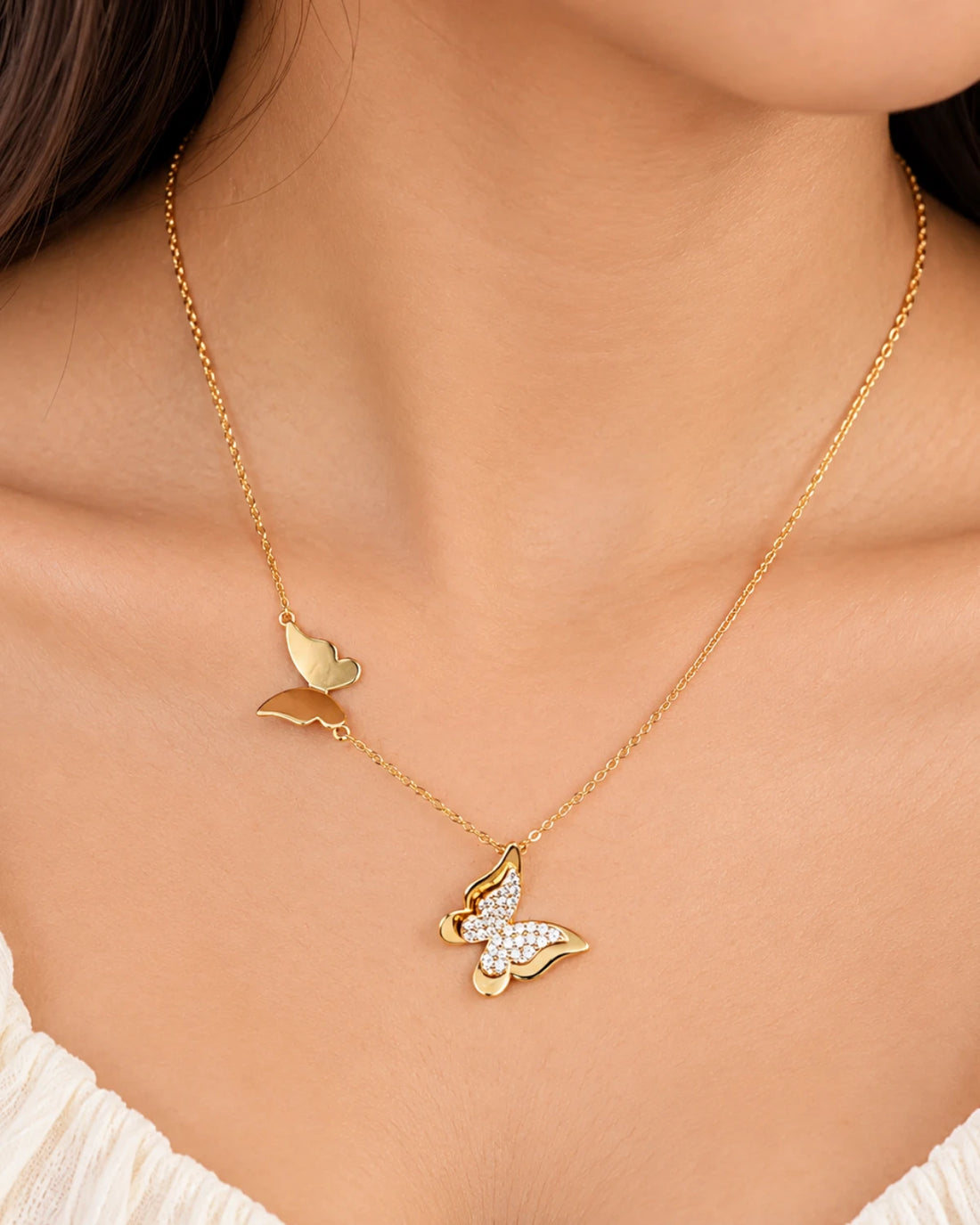 Duo Butterfly Necklace