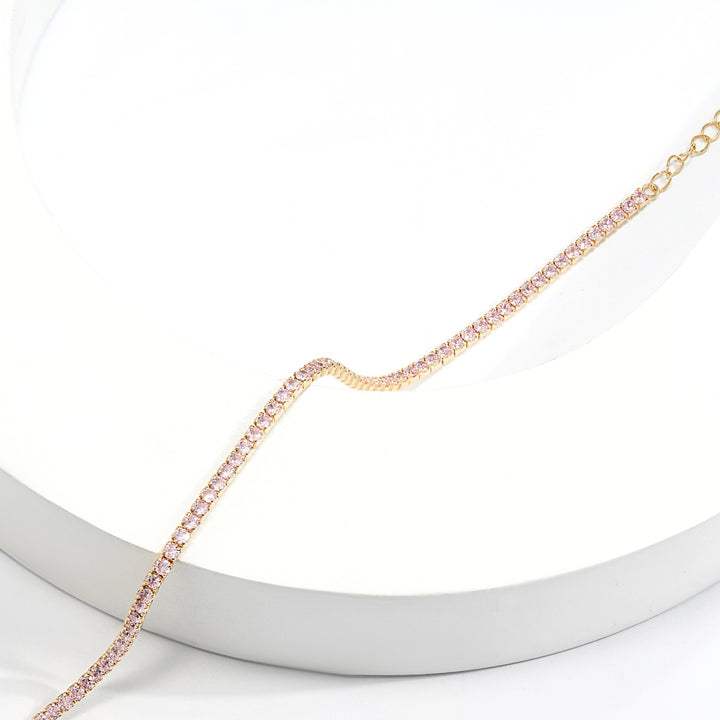 Pink Diamond Tennis Bracelet