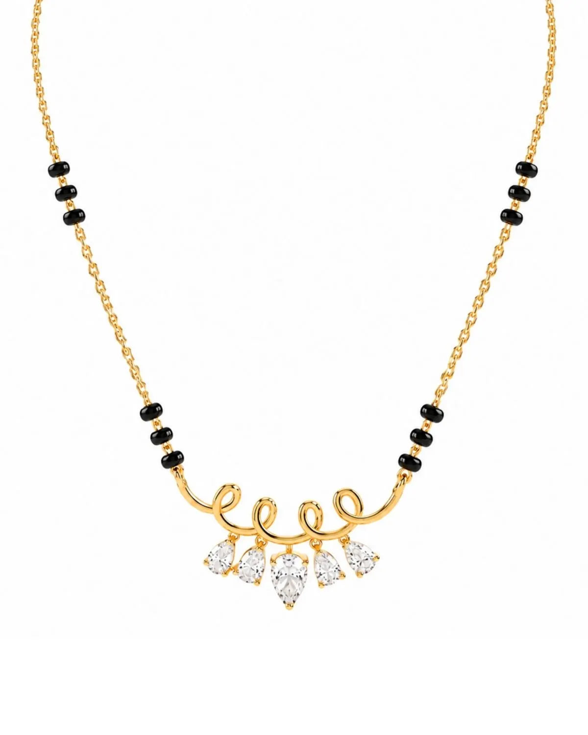 Floral Arc Mangalsutra | Gold Vermeil