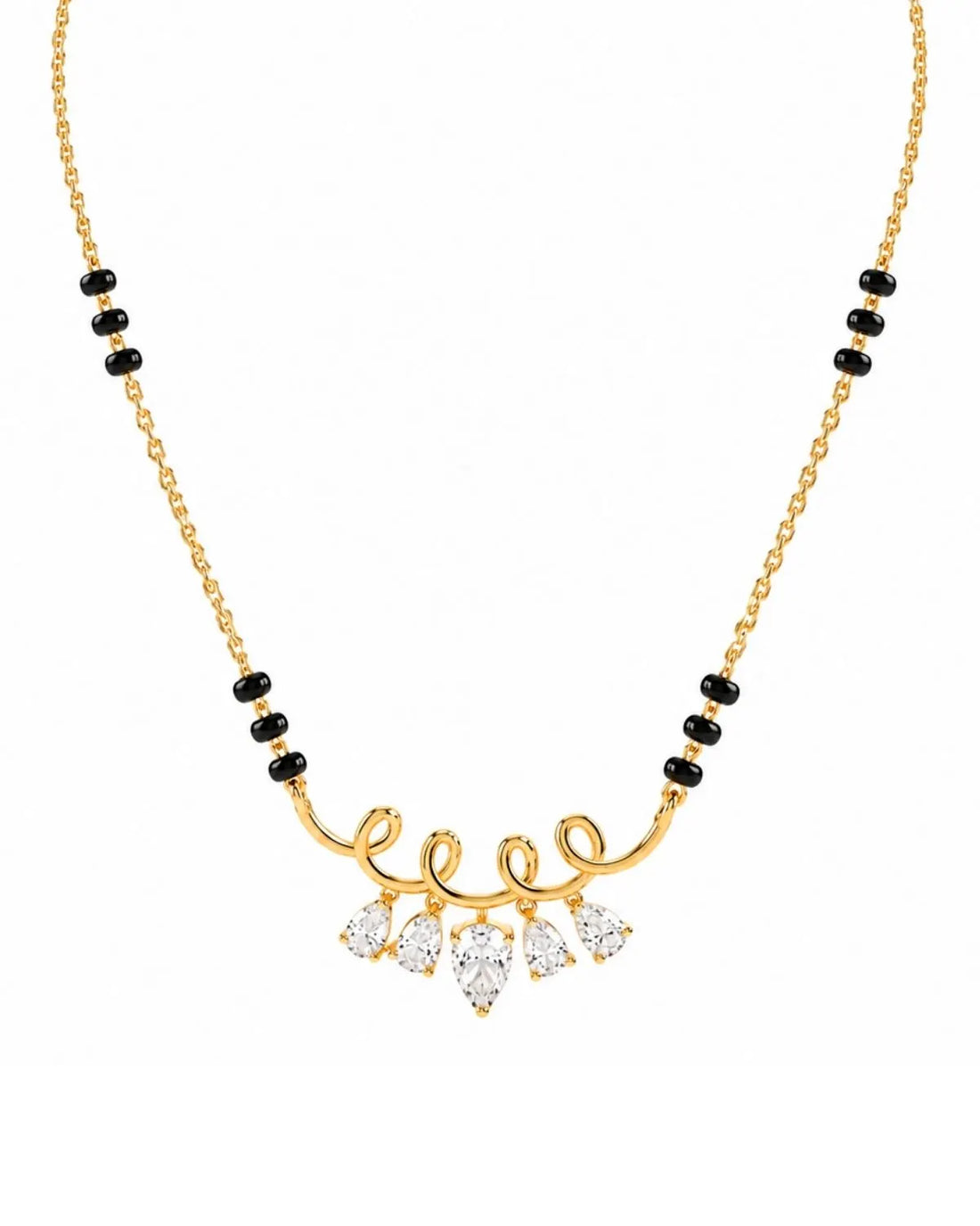 Floral Arc Mangalsutra | Gold Vermeil