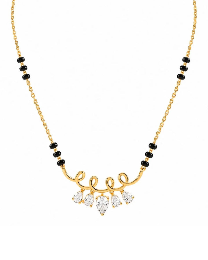Floral Arc Mangalsutra | Gold Vermeil