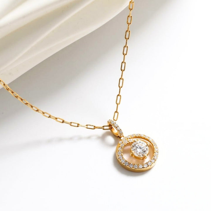 Halo Solitaire Pendant