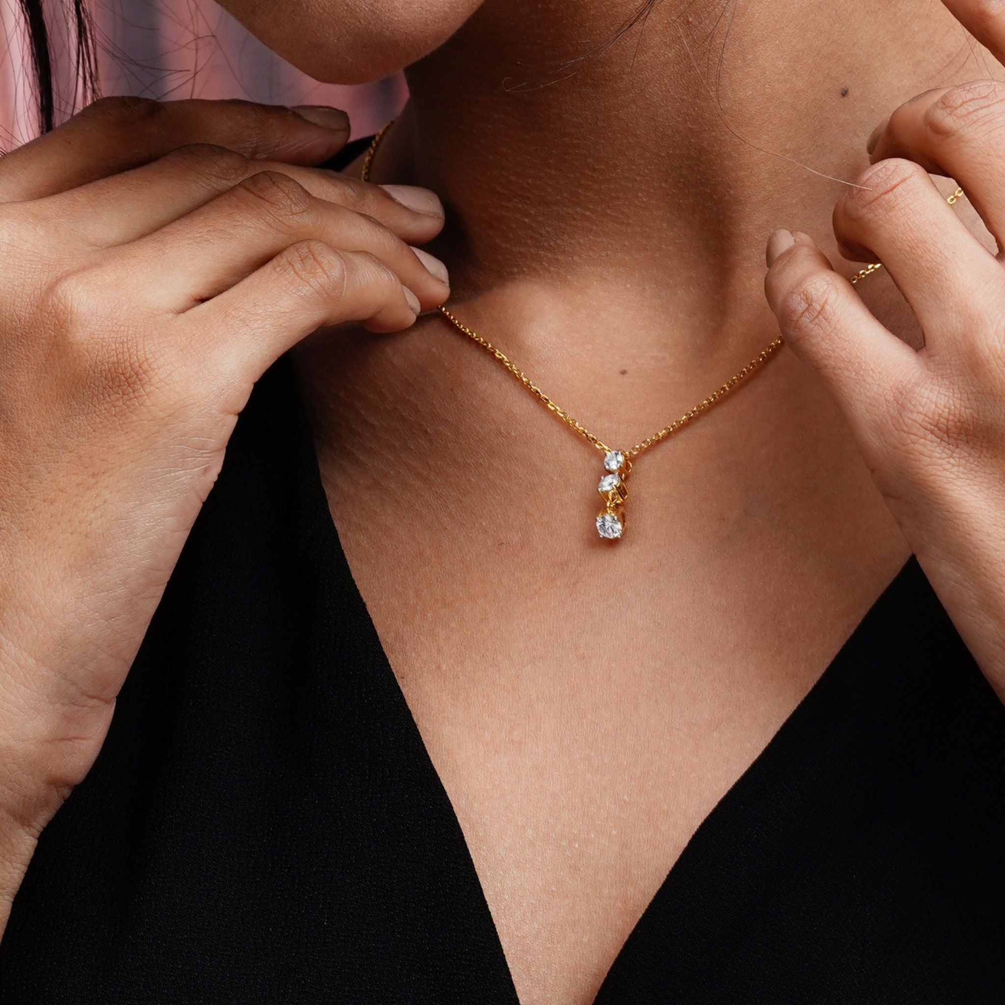 Trio Solitaire Pendant