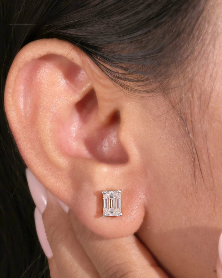 Emerald Luxe Studs | Gold Vermeil