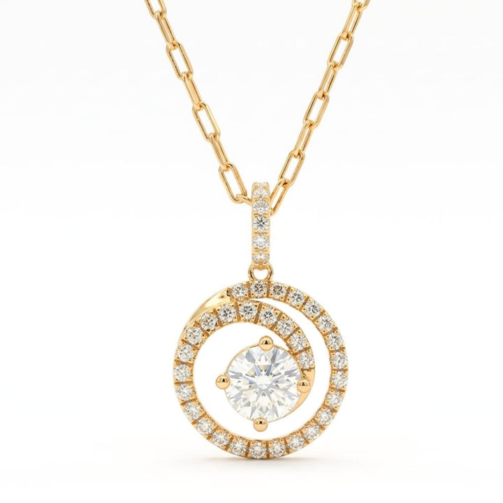 Halo Solitaire Pendant