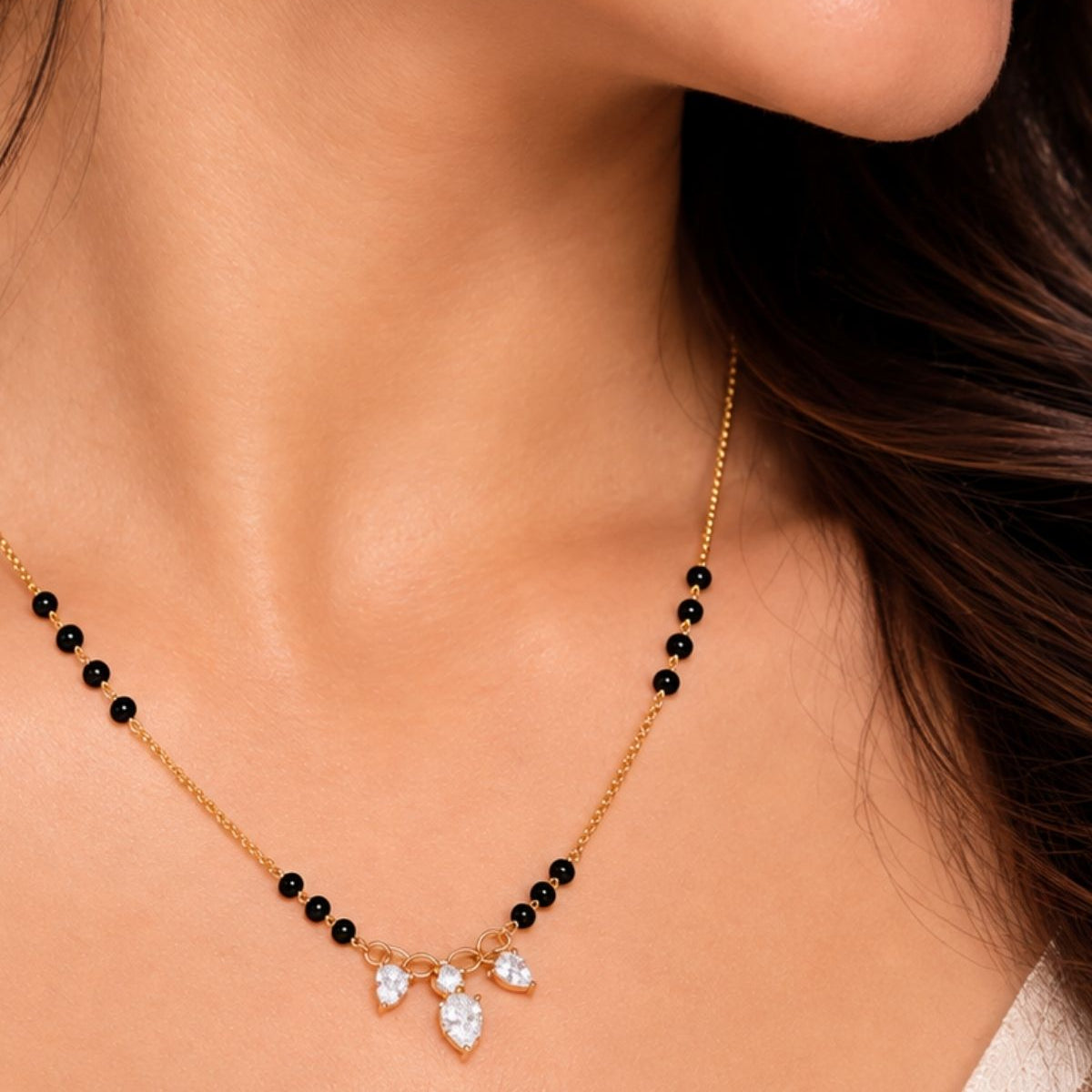 Pear Drop Mangalsutra | Gold Vermeil