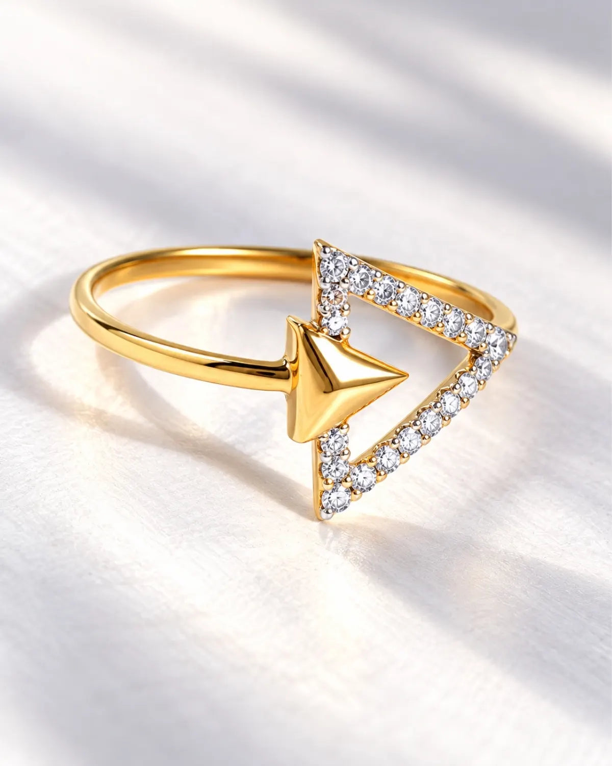Eva moissanite diamond ring | Gold Vermeil