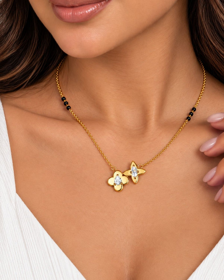 Dual Wing Mangalsutra | Gold Vermeil