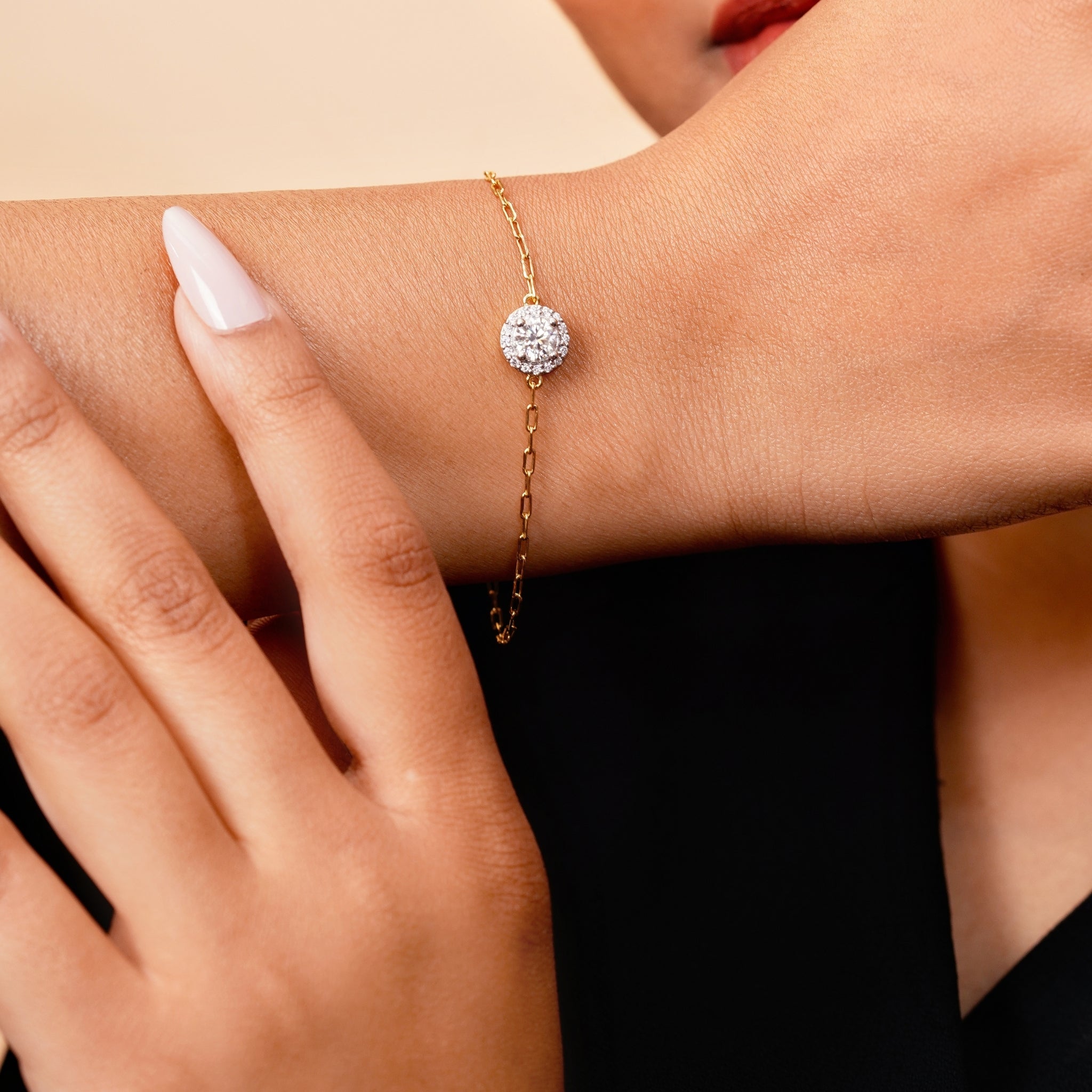 Solitaire Diamond Charm Bracelet