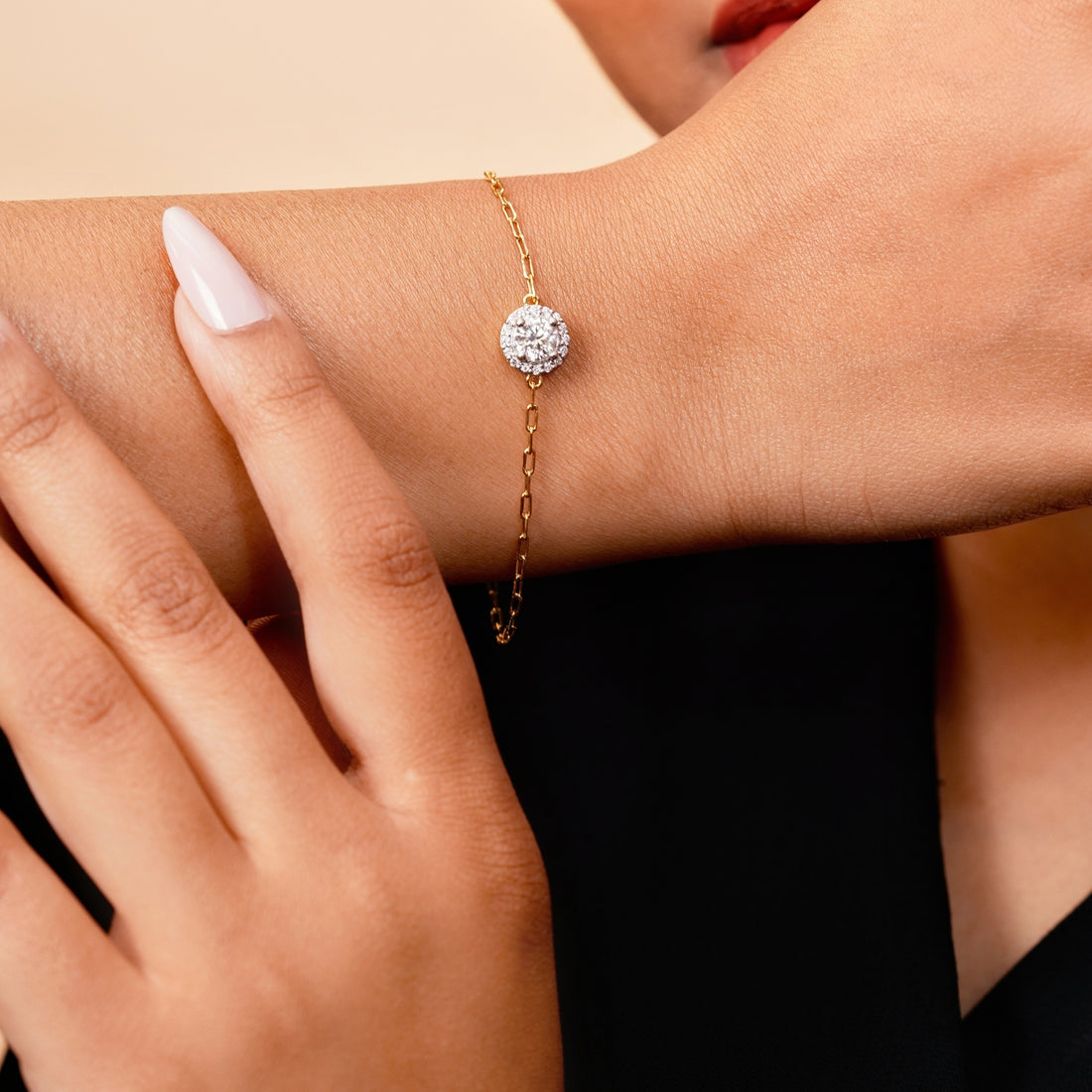 Solitaire Diamond Charm Bracelet